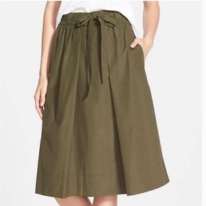 Madewell Tie-Front midi skirt